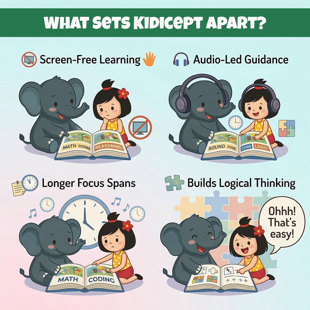 Kidicept Audio-Enabled Story Book. A book kids actually enjoy learning from